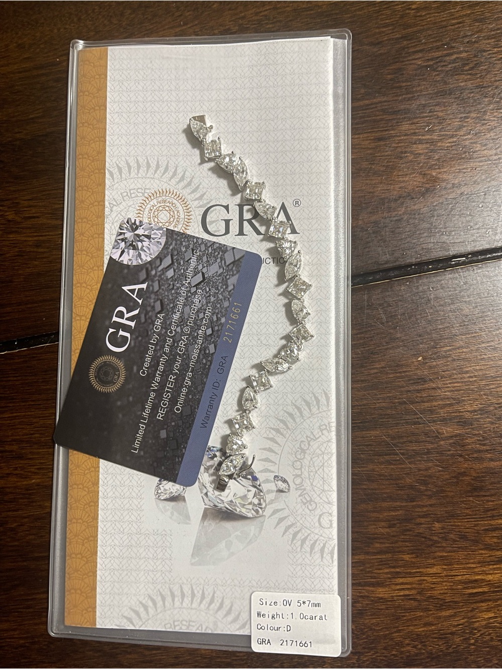 multi-shape moissanite tennis bracelet  size 6
